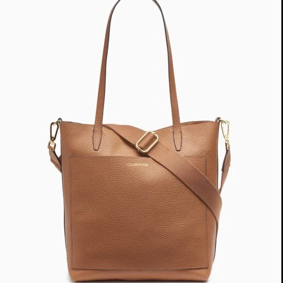 Calvin Klein Bags Calvin Klein Leather Larissa Tote Poshmark